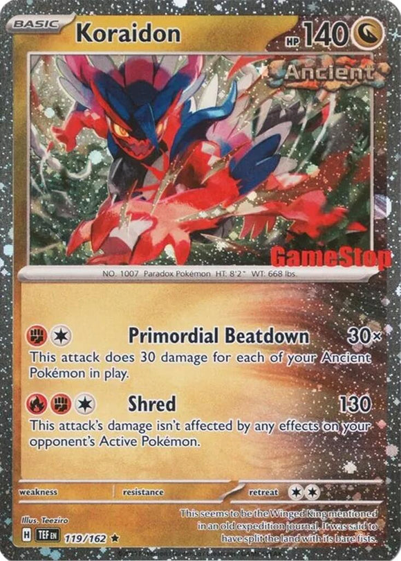 Koraidon (Gamestop Promo) [119/162] [Miscellaneous Cards & Products] Reverse Holofoil