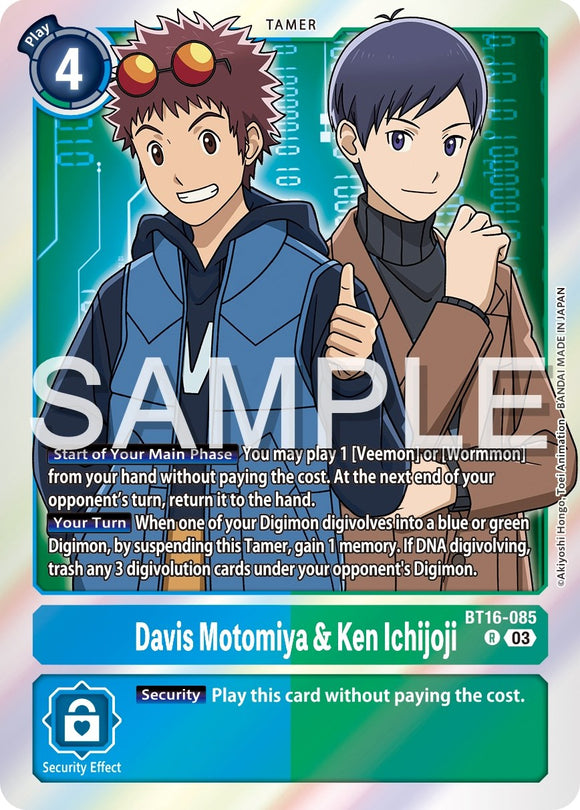 Davis Motomiya & Ken Ichijoji [BT16-085 R] [Beginning Observer] Foil