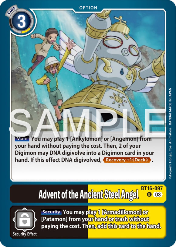 Advent of the Ancient Steel Angel [BT16-097-U] [Beginning Observer] Normal