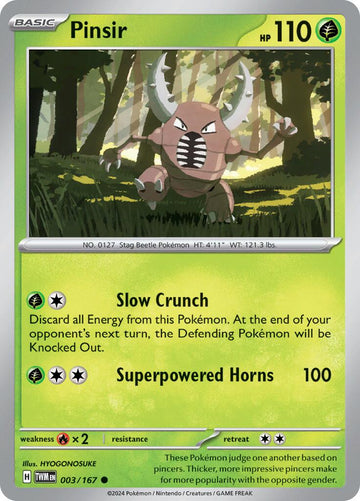 Pinsir [003/167] - (Twilight Masquerade) Reverse Holofoil