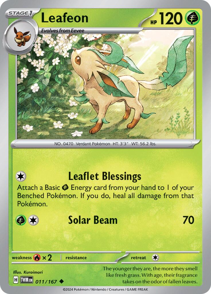 Leafeon [11/167] - (Twilight Masquerade) Reverse Holofoil