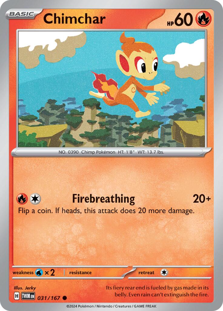 Chimchar [31/167] - (Twilight Masquerade) Reverse Holofoil