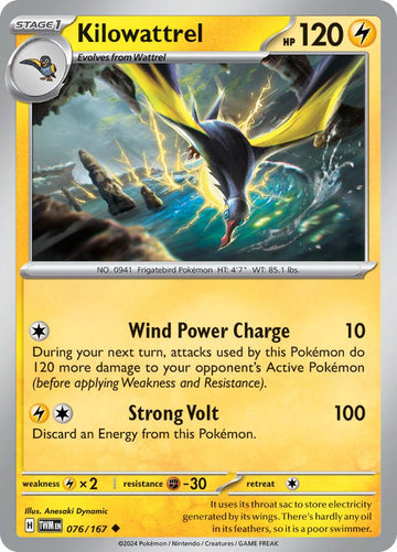 Kilowattrel [076/167] - (Twilight Masquerade)