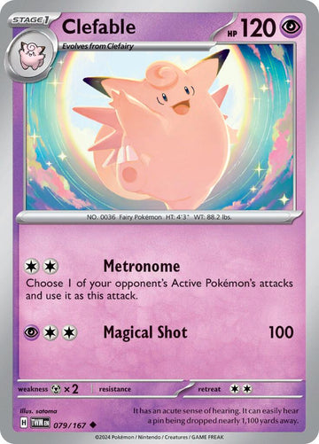 Clefable [079/167] - (Twilight Masquerade) Reverse Holofoil