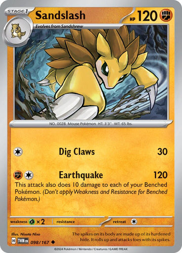 Sandslash [098/167] - (Twilight Masquerade) Reverse Holofoil