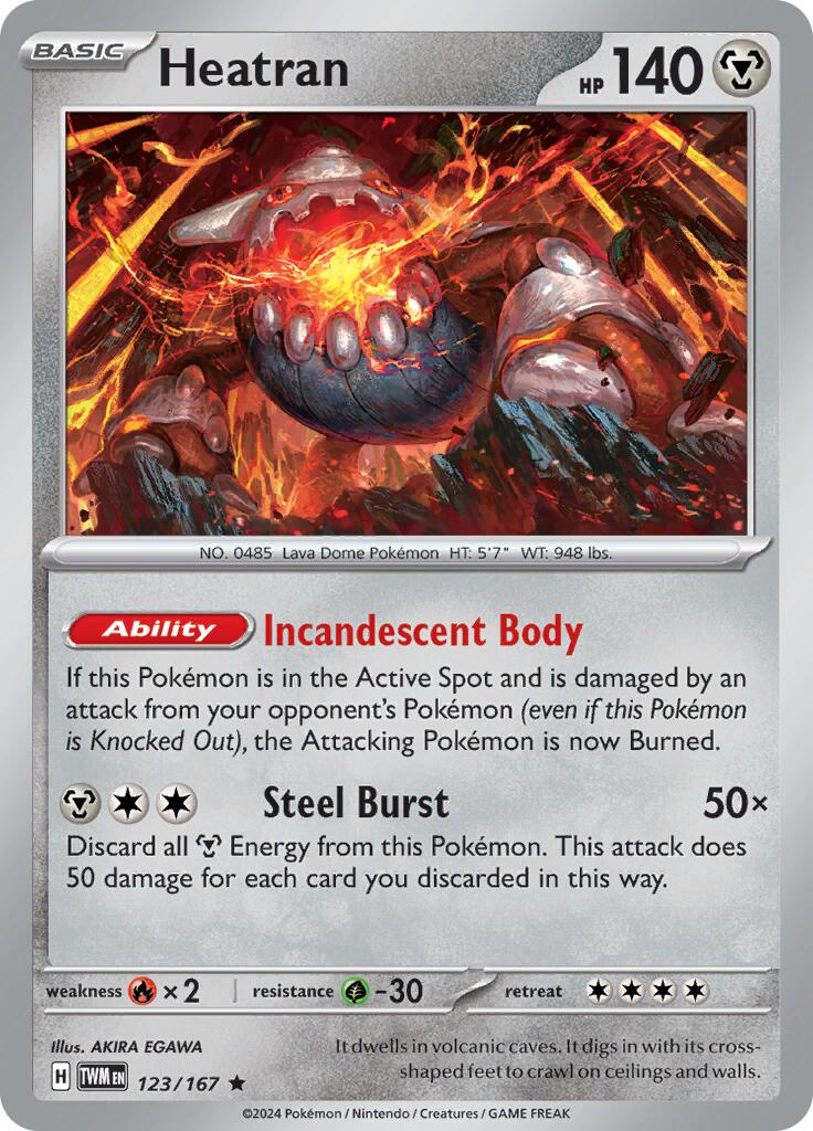 Heatran [123/167] - (Twilight Masquerade) Reverse Holofoil