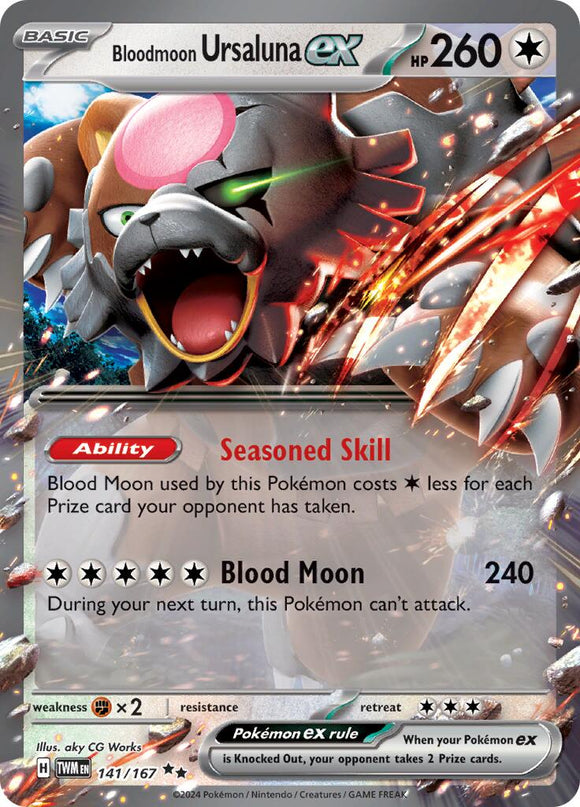 Bloodmoon Ursaluna ex [141/167] - (Twilight Masquerade) Holofoil
