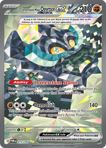 Cornerstone Mask Ogerpon ex [215/167] - (Twilight Masquerade) Holofoil