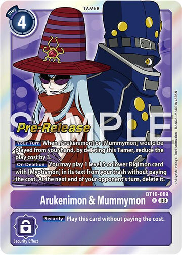 Arukenimon & Mummymon [BT16-089-R] [Beginning Observer Pre-Release Cards] Foil