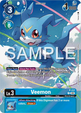 Veemon - P-117 (Digimon Adventure 02: The Beginning Set) [P-117 P] [Digimon Promotion Cards] Foil