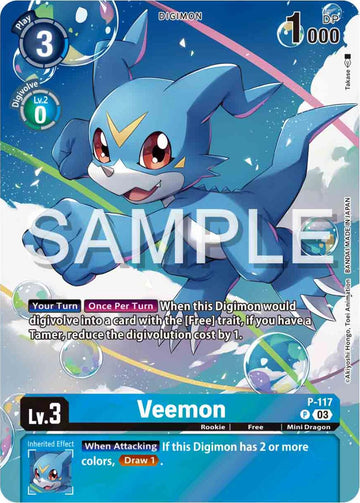Veemon - P-117 (Digimon Adventure 02: The Beginning Set) [P-117 P] [Digimon Promotion Cards] Foil
