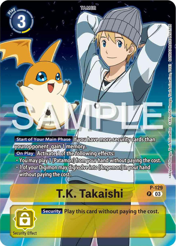 T.K. Takaishi - P-129 (Digimon Adventure 02: The Beginning Set) [P-129 P] [Digimon Promotion Cards] Foil