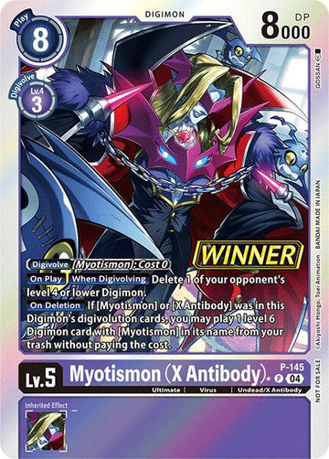 Myotismon (X Antibody) - P-145 (Store Tournament 2024 Jul. - Sep. Winner Pack) [P-145 P] [Digimon Promotion Cards] Foil