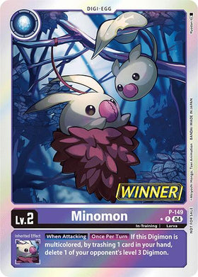 Minomon - P-149 (Store Tournament 2024 Jul. - Sep. Winner Pack) [P-149 P] [Digimon Promotion Cards] Foil