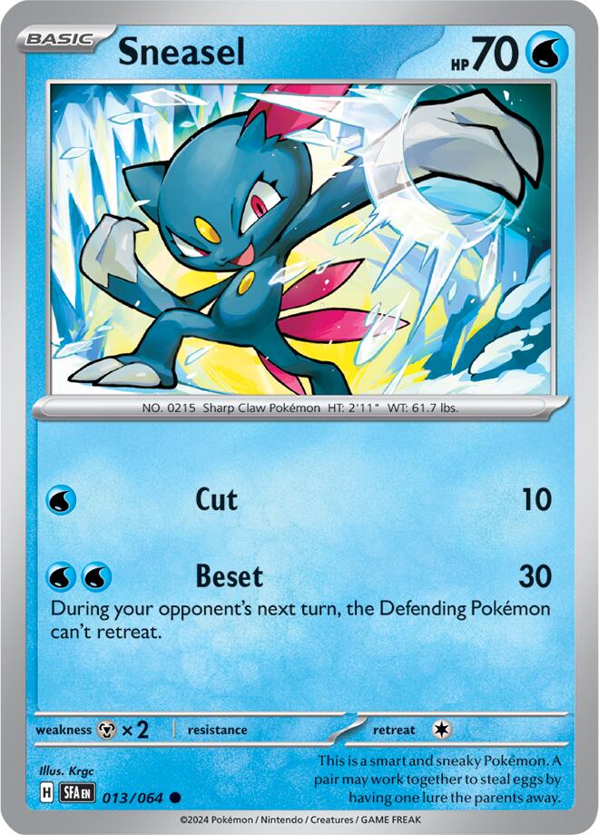 Sneasel [013/064] - (Shrouded Fable) Reverse Holofoil