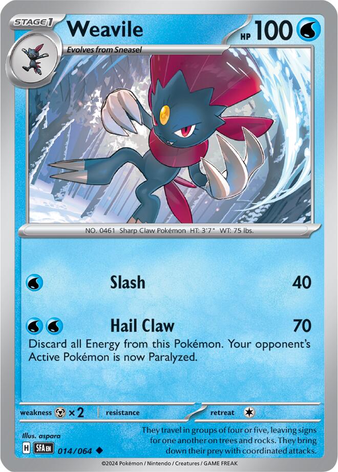 Weavile [014/064] - (Shrouded Fable) Reverse Holofoil