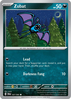 Zubat [027/064] - (Shrouded Fable) Reverse Holofoil
