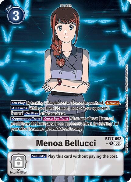 Menoa Bellucci (Box Promotion Pack: Secret Crisis) [BT17-092-U] [Secret Crisis] Foil