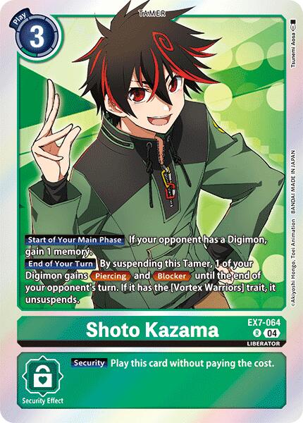 Shoto Kazama [EX7-064 R] [Digimon LIBERATOR] Foil