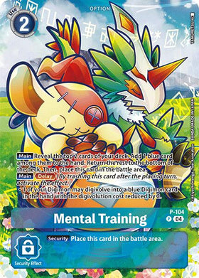 Mental Training (Starter Deck 18 Exclusive) [P-104 P] [Digimon Promotion Cards] Foil