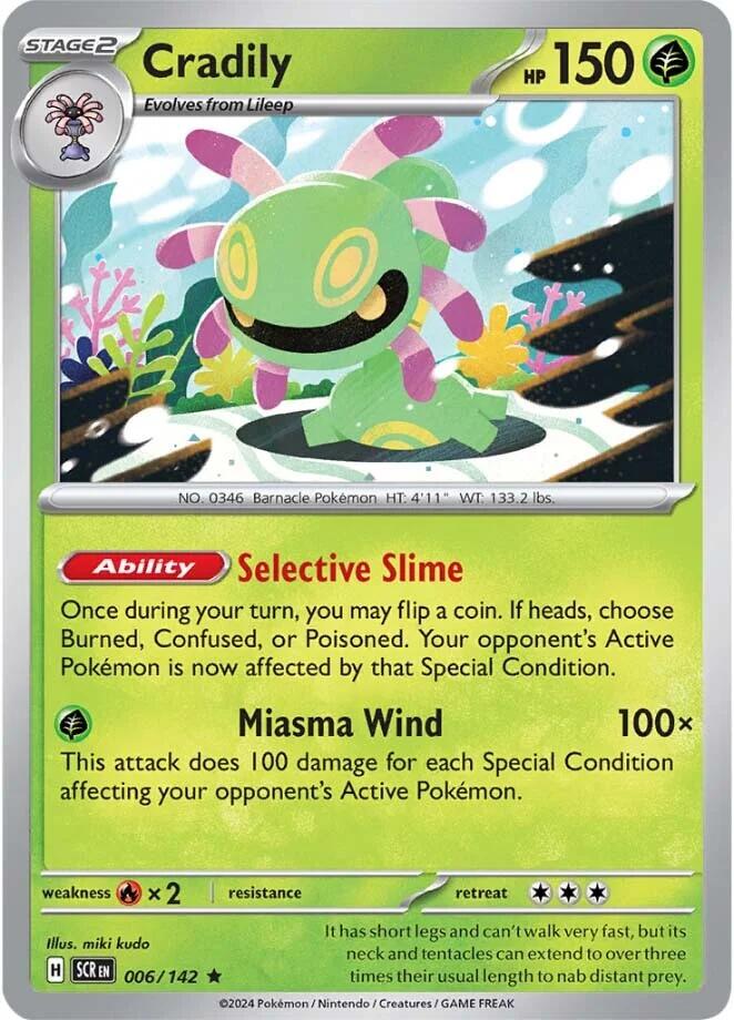 Cradily [006/142] - (Stellar Crown) Reverse Holofoil