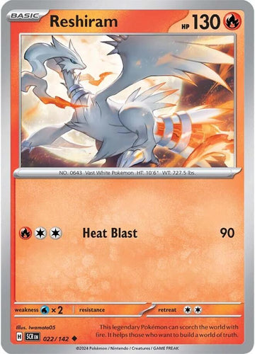 Reshiram [022/142] - (Stellar Crown) Reverse Holofoil
