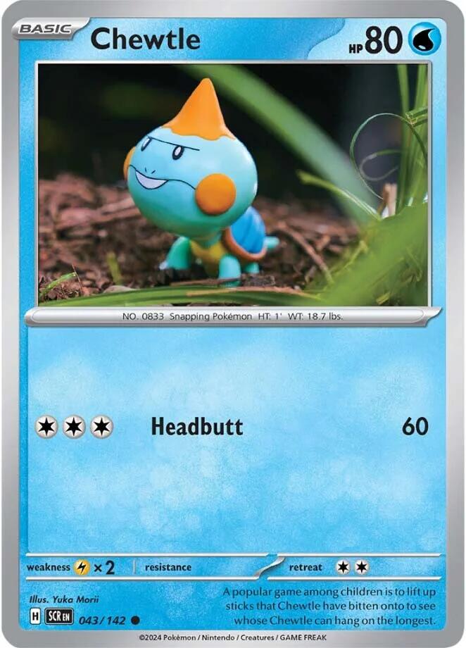 Chewtle [043/142] - (Stellar Crown) Reverse Holofoil