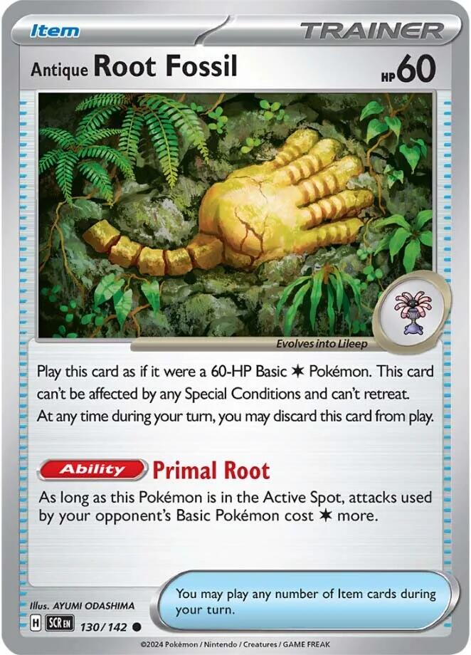 Antique Root Fossil [130/142] - (Stellar Crown) Reverse Holofoil