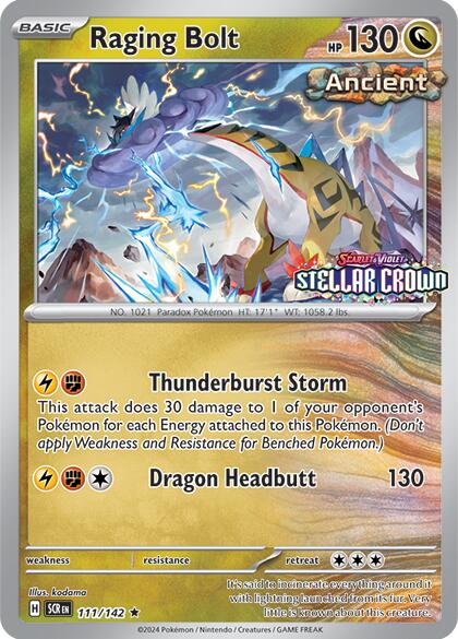 Raging Bolt (Cosmo Holo) (Best Buy Exclusive) [111/142] [Miscellaneous Cards & Products] Holofoil