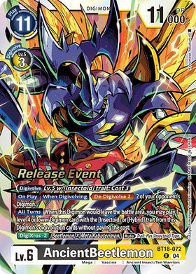 AncientBeetlemon [BT18-072 R] [Release Special Booster 2.0 Celebration Event Cards] Foil