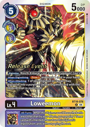 Loweemon [BT18-076 R] [Release Special Booster 2.0 Celebration Event Cards] Foil