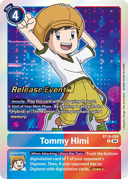 Tommy Himi [BT18-089 R] [Release Special Booster 2.0 Celebration Event Cards] Foil