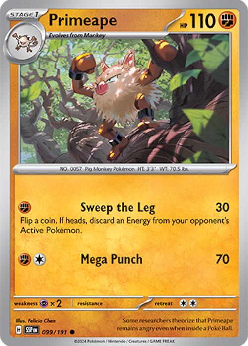 Primeape [099/191] - (Surging Sparks) Reverse Holofoil