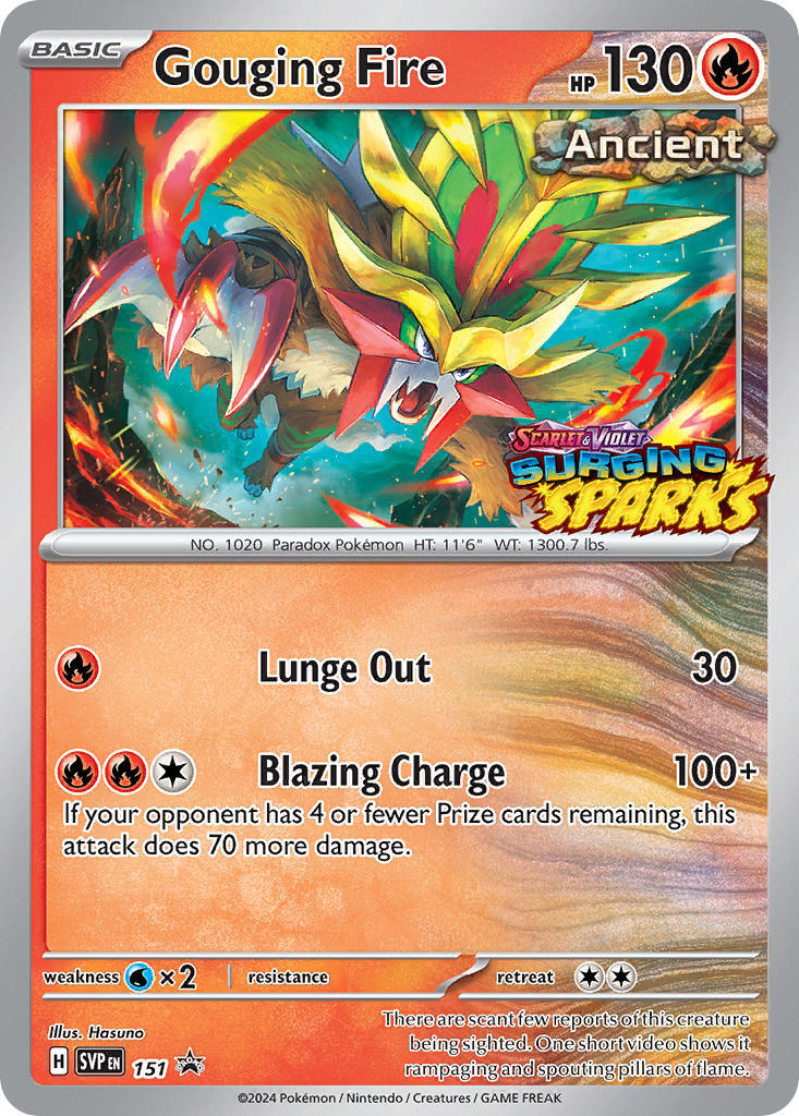 Gouging Fire - 151 [151] [Scarlet & Violet Promo Cards] Holofoil
