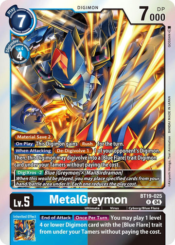 MetalGreymon [BT19-025 R] [Release Special Booster 2.5] Foil