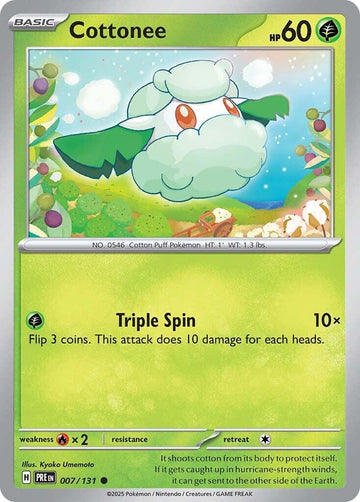 Cottonee [007/131] [Prismatic Evolutions] Reverse Holofoil