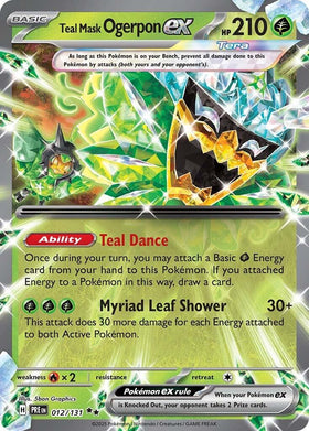Teal Mask Ogerpon ex [012/131] - (Prismatic Evolutions) Holofoil