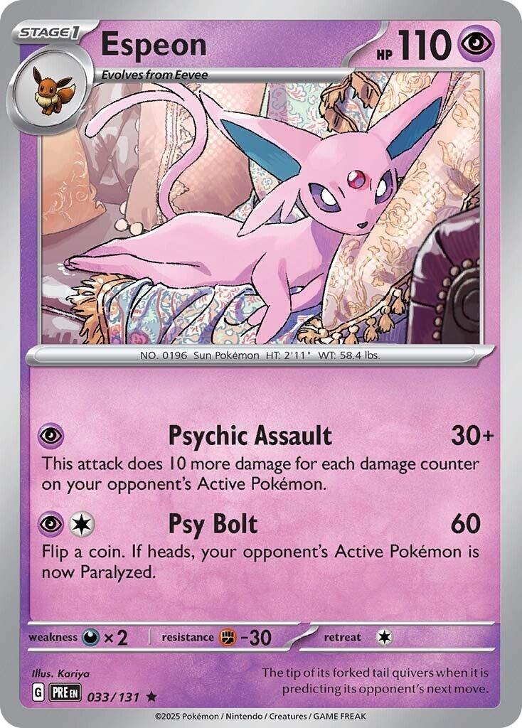 Espeon [033/131] - (Prismatic Evolutions) Reverse Holofoil