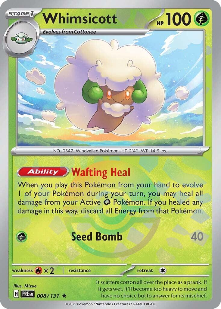 Whimsicott (Poke Ball Pattern) [008/131] - (Prismatic Evolutions) Holofoil