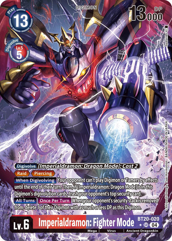 Imperialdramon: Fighter Mode (Alternate Art) [BT20-020 SR] [Release Special Booster 2.5] Foil