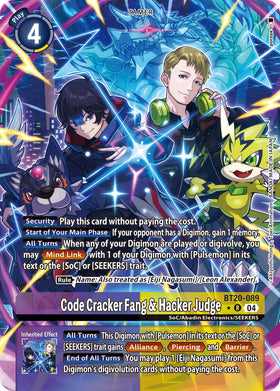 Code Cracker Fang & Hacker Judge (Alternate Art) [BT20-089 R] [Release Special Booster 2.5] Foil