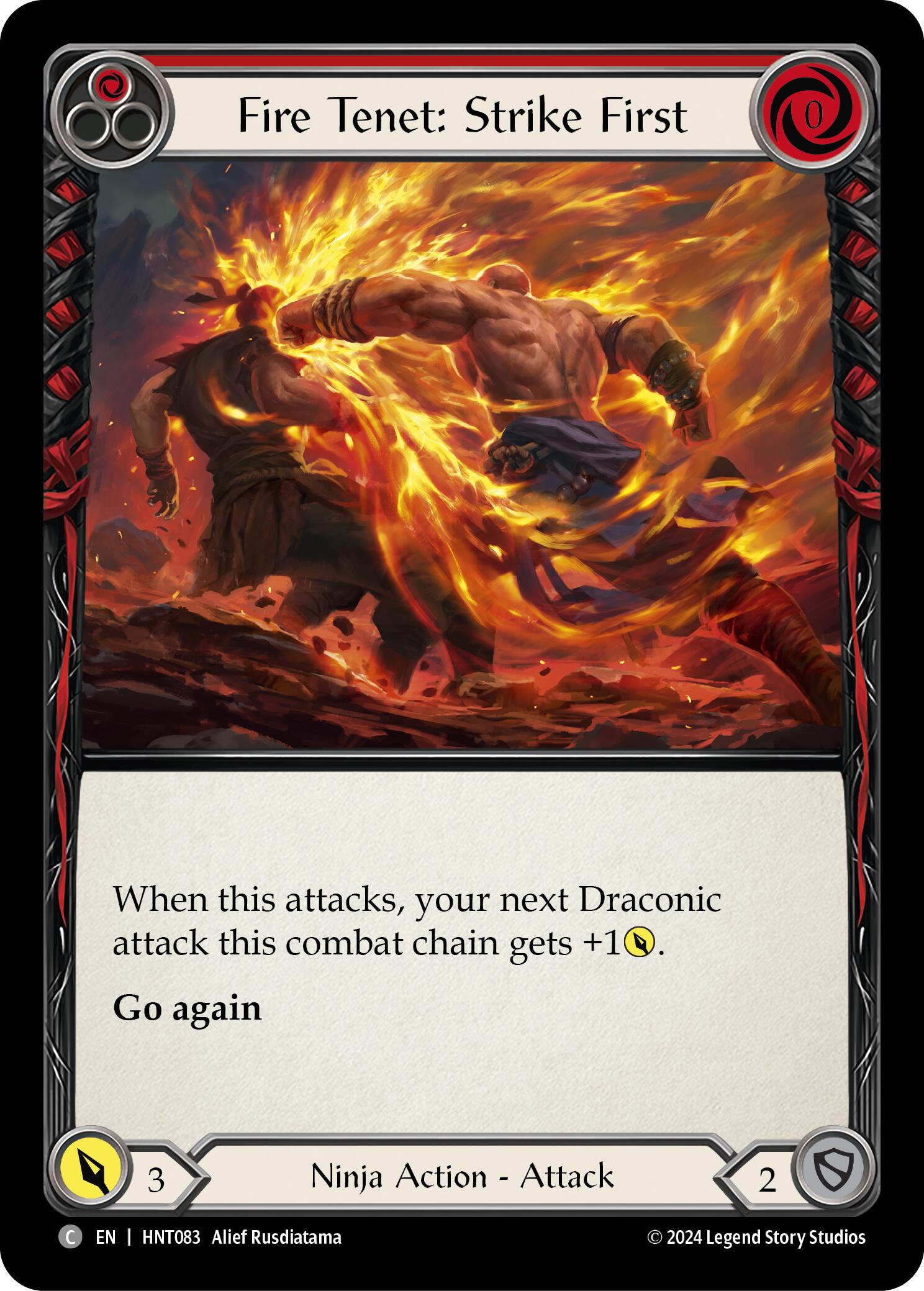 Fire Tenet: Strike First (Red) [HNT083] [The Hunted] Rainbow Foil