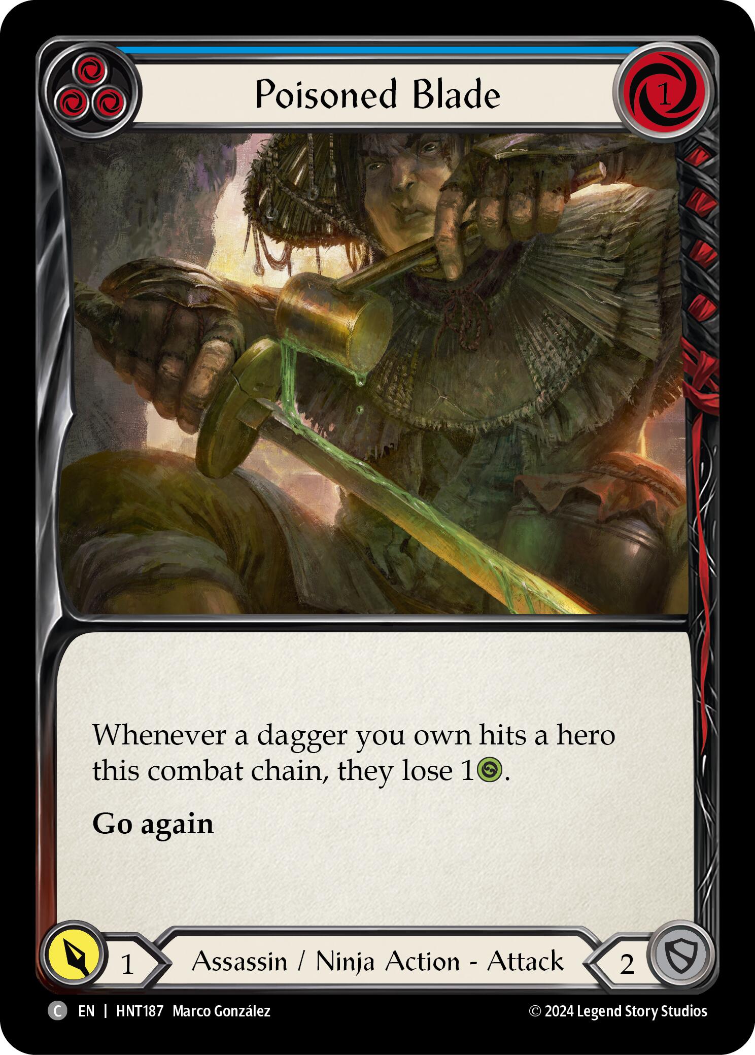 Poisoned Blade (Blue) [HNT187] [The Hunted] Rainbow Foil