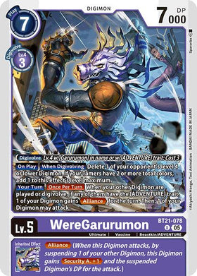 WereGarurumon [BT21-078 U] [World Convergence]