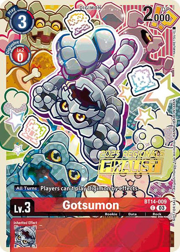 Gotsumon (2025 Regionals Finalist) [BT14-009 C] [Blast Ace] Foil