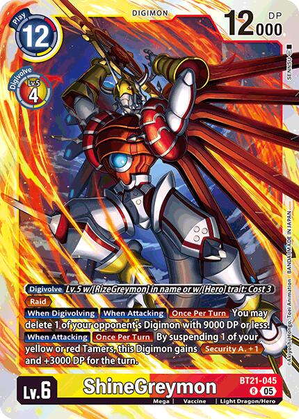 ShineGreymon [BT21-045 R] [World Convergence] Foil