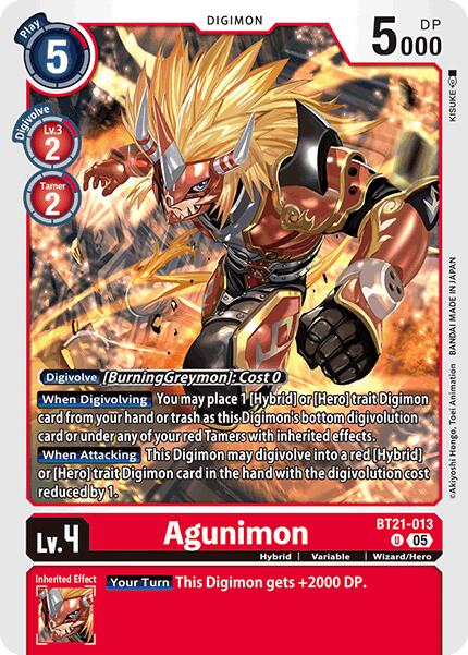 Agunimon [BT21-013 U] [World Convergence]