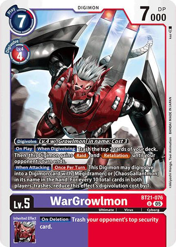 WarGrowlmon [BT21-076 U] [World Convergence]