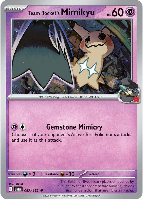 Team Rocket's Mimikyu [087/182] [Destined Rivals] Reverse Holofoil