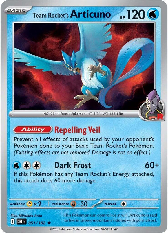 Team Rocket's Articuno [051/182] [Destined Rivals] Reverse Holofoil